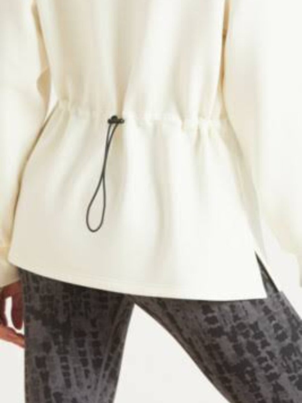 Varley Arcola Funnel Neck Sweatshirt In Egret Vanilla - Picture 12 of 14